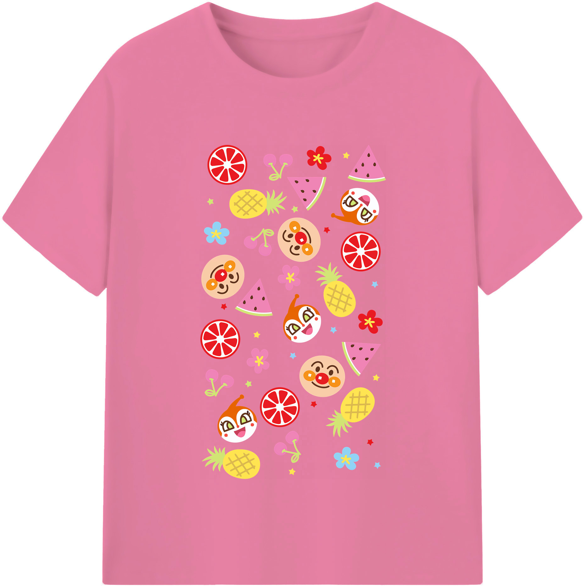 （画像用） アンパンマン Anpanman 綿100％半袖Tシャツ（フロントプリント）